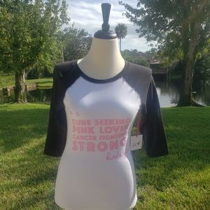 Katydid Breast Cancer Baseball Tee